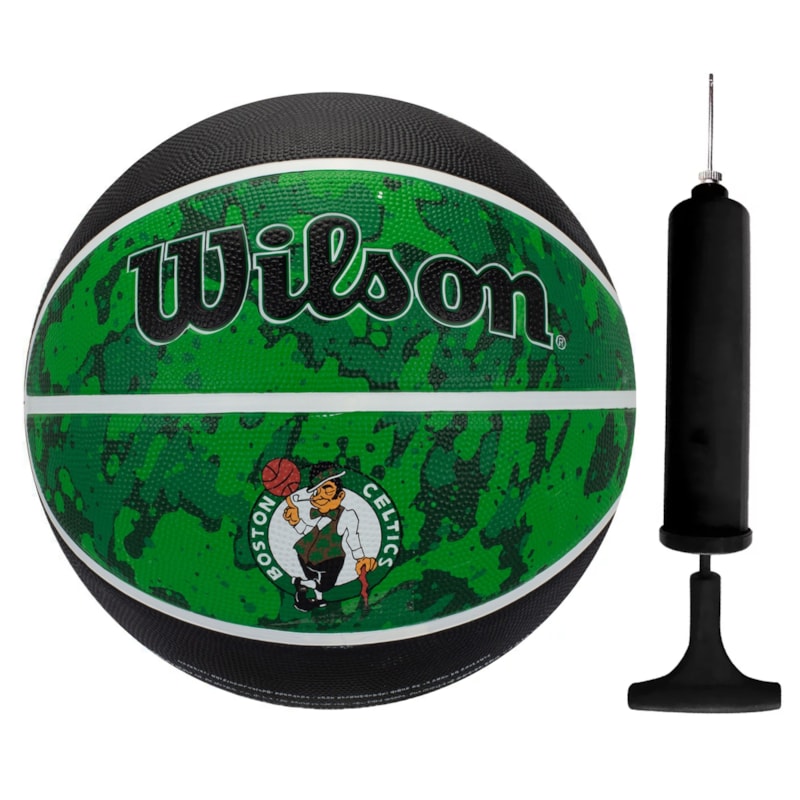 Kit Bola Basquete Wilson NBA Team Boston Celtics + Bomba de Ar