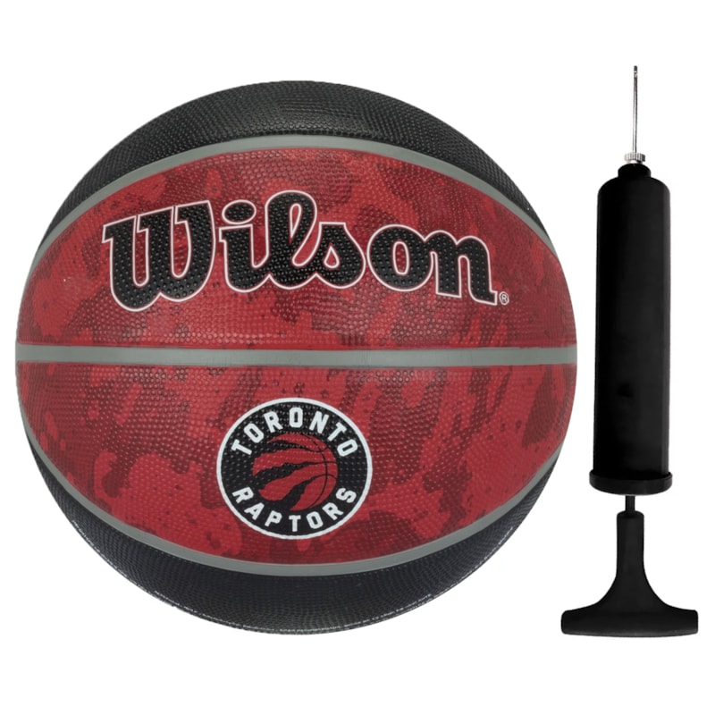 Kit Bola Basquete Wilson NBA Team Toronto Raptors + Bomba de Ar