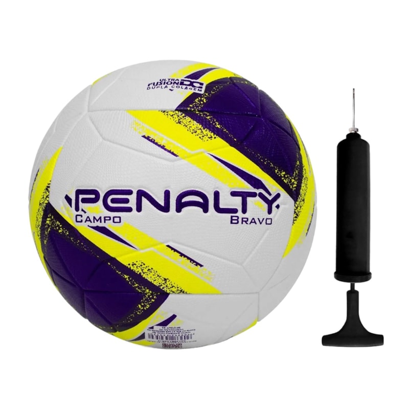 Kit Bola Campo Penalty Bravo XXIII + Bomba de Ar