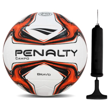 Kit Bola Campo Penalty Bravo XXIV + Bomba De Ar