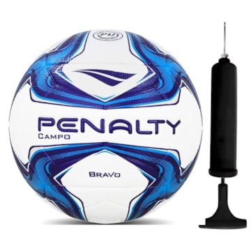 Kit Bola Campo Penalty Bravo XXIV + Bomba De Ar