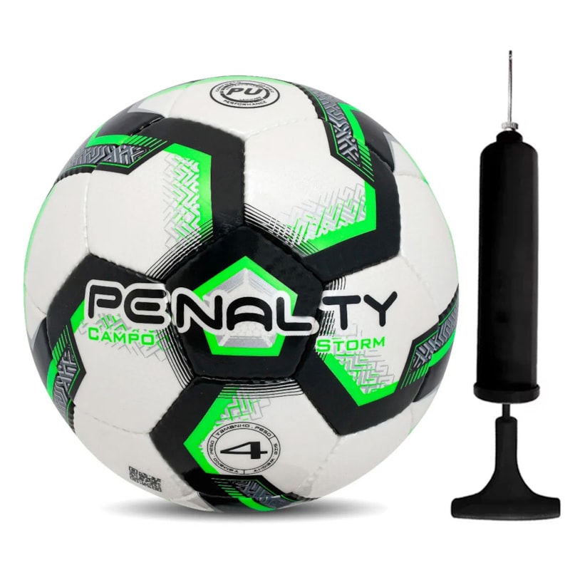 Kit Bola Campo Penalty Storm XXIII N4 + Bomba De Ar