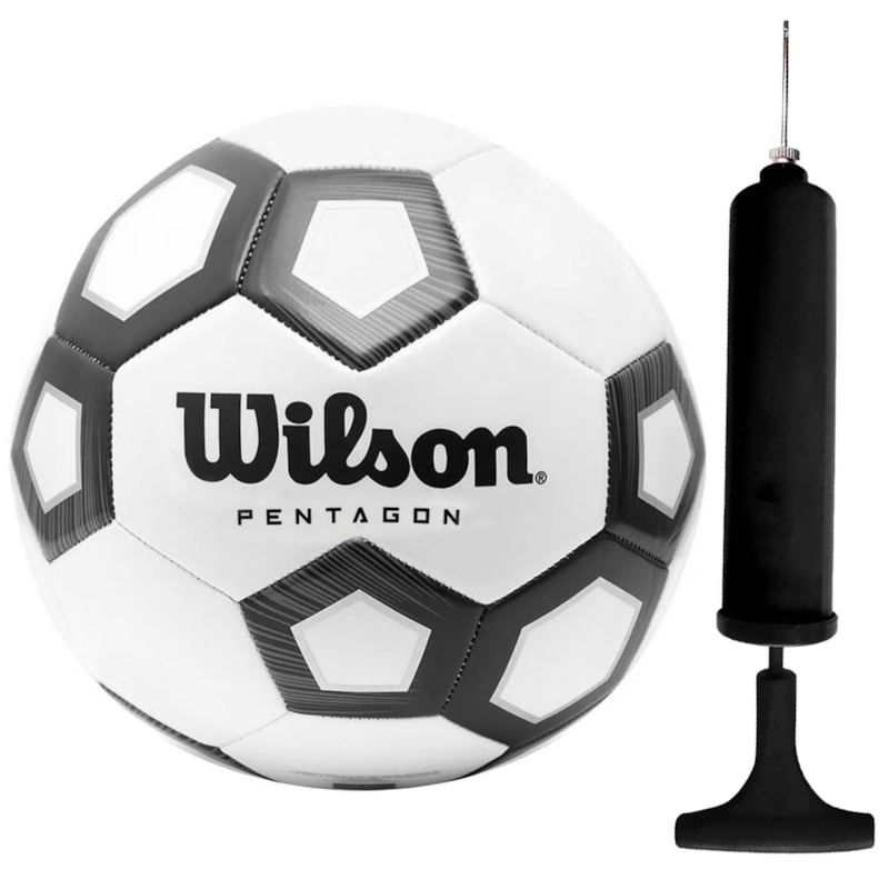Kit Bola Campo Wilson Pentagon + Bomba de Ar Kit Bola Campo Wilson Pentagon + Bomba de Ar