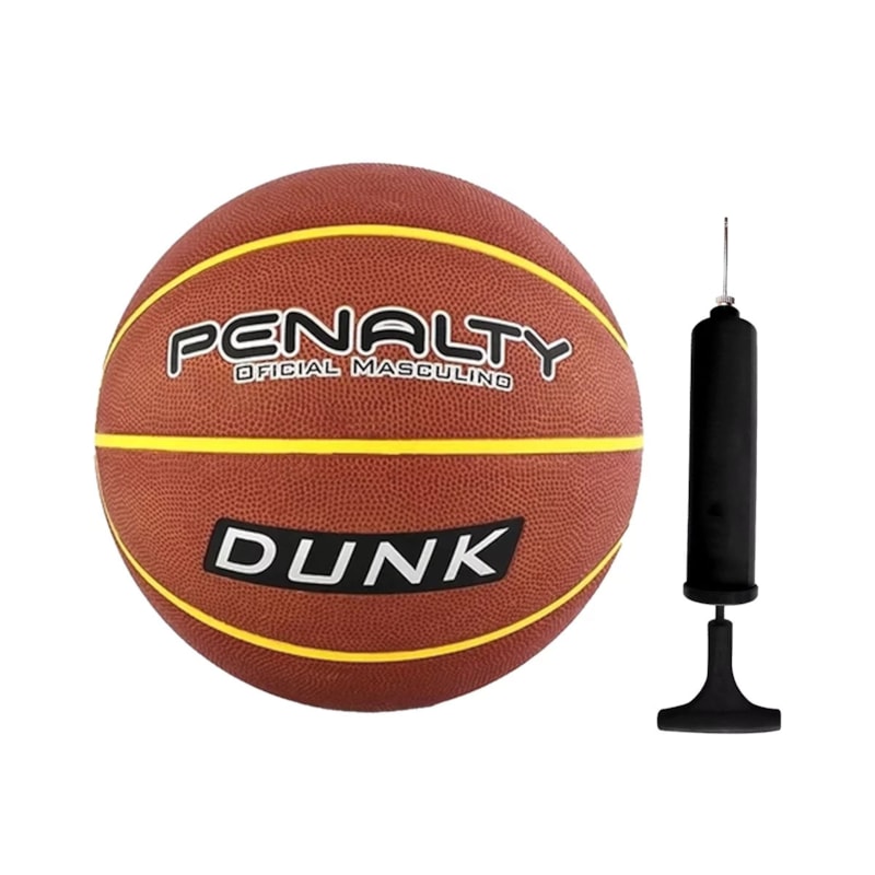 Kit Bola de Basquete Penalty Dunk + Bomba de Ar