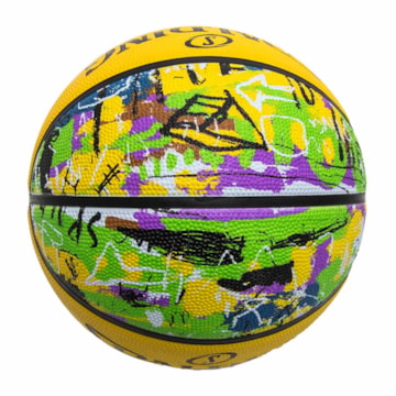 Kit Bola de Basquete Spalding Graffiti + Bomba de Ar