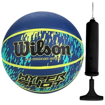 Kit Bola de Basquete Wilson Hyper Shot + Bomba de Ar