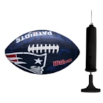 Kit Bola de Futebol Americano Wilson NFL New England Patriots + Bomba de Ar