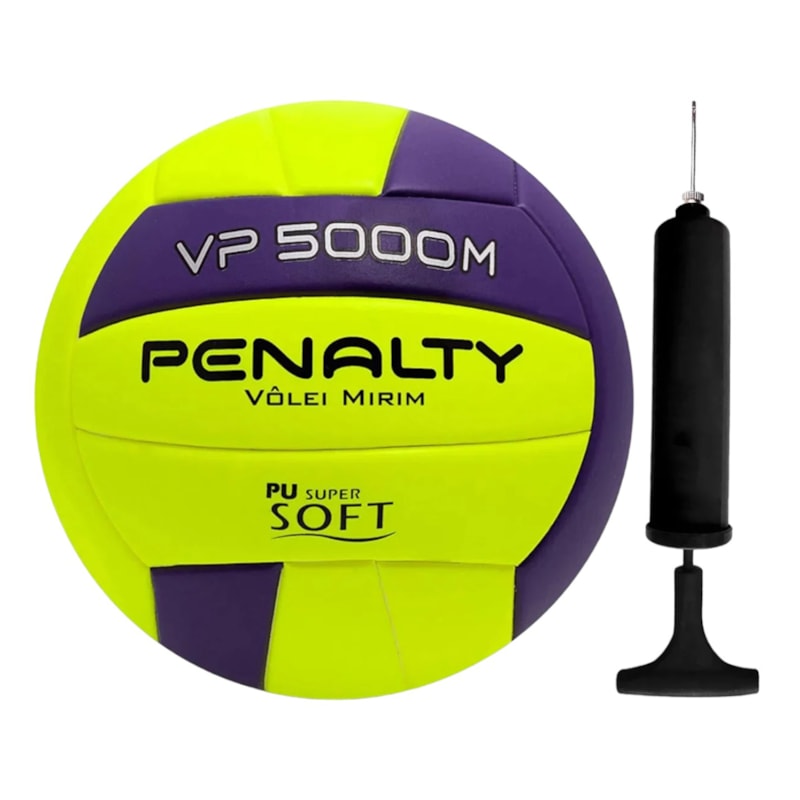 Kit Bola de Vôlei Penalty VP 5000 X Infantil + Bomba de Ar