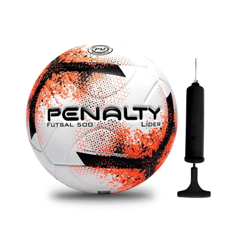 Kit Bola Futsal Penalty Líder XXI + Bomba de Ar