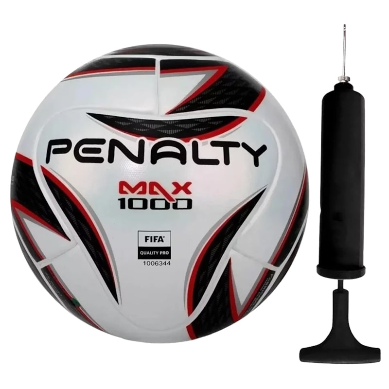 Kit Bola Futsal Penalty Max 1000 XXII + Bomba de Ar - EsporteLegal