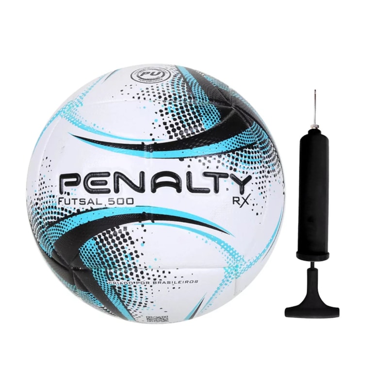 Kit Bola Futsal Penalty RX 500 XXI + Bomba de Ar