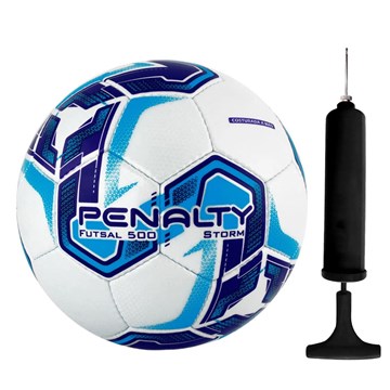 Kit Bola Futsal Penalty Storm XXI + Bomba de Ar