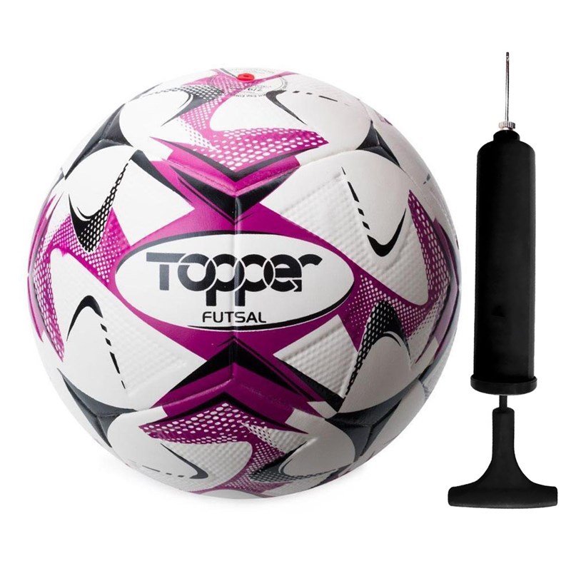Kit Bola Futsal Topper Slick Colorful + Bomba de Ar