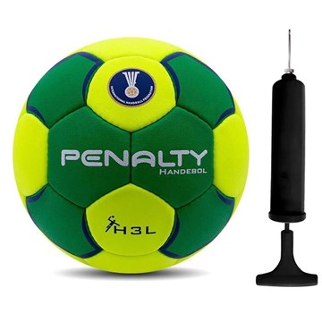 Kit Bola Handebol Penalty Suécia H3L Pro X + Bomba de Ar