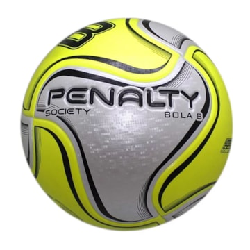 Kit Bola Society Penalty 8 X + Bomba de Ar