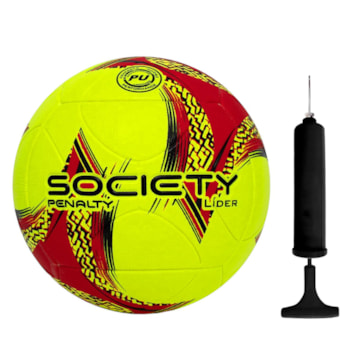 Kit Bola Society Penalty Líder XXIII + Bomba de Ar