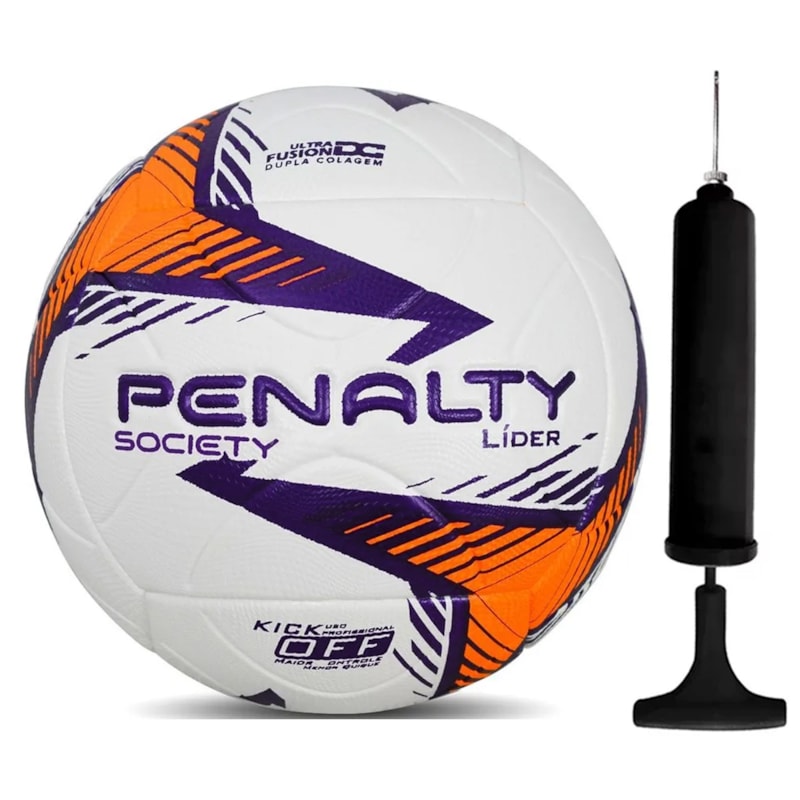 Kit Bola Society Penalty Líder XXIV + Bomba De Ar