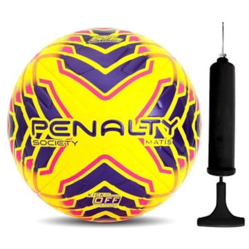 Kit Bola Society Penalty Matís XXIV + Bomba De Ar