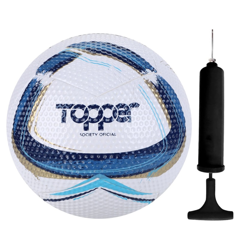Kit Bola Society Topper Asa Branca TD1 + Bomba de Ar Kit Bola Society Topper Asa Branca TD1 + Bomba de Ar