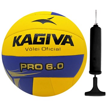 Kit Bola Vôlei Kagiva Pró 6.0 + Bomba de Ar