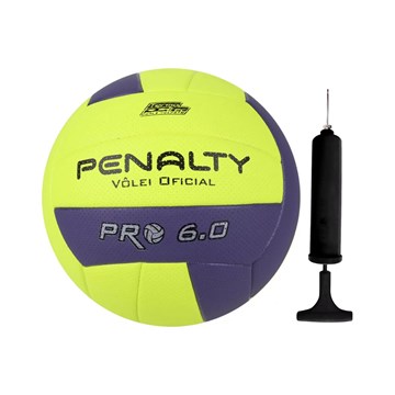 Kit Bola Vôlei Penalty 6.0 PRO X + Bomba de Ar