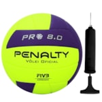 Kit Bola Vôlei Penalty 8.0 Pró IX + Bomba de Ar