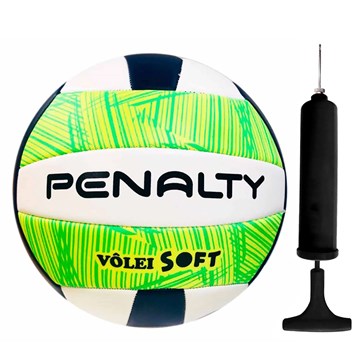 Kit Bola Vôlei Penalty Soft X + Bomba de Ar