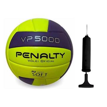 Kit Bola Vôlei Penalty VP 5000 X + Bomba de Ar
