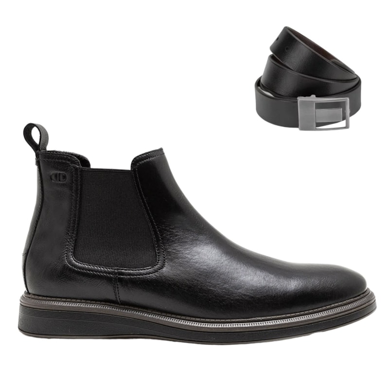 Kit Bota Democrata James Hi-Soft Masculina + Cinto