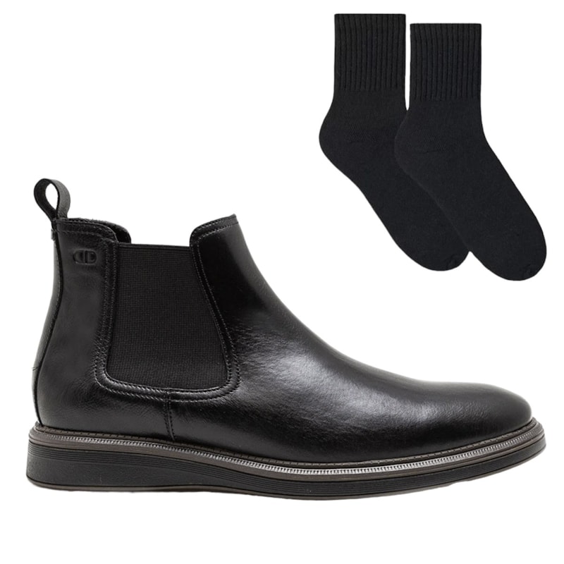 Kit Bota Democrata James Hi-Soft Masculina + Par De Meia