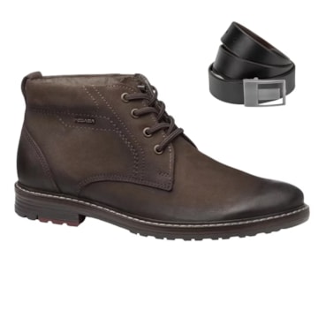 Kit Bota Pegada Rustic Masculina + Cinto