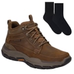 Kit Bota Skechers Respected Boswell Masculina + Par de Meia