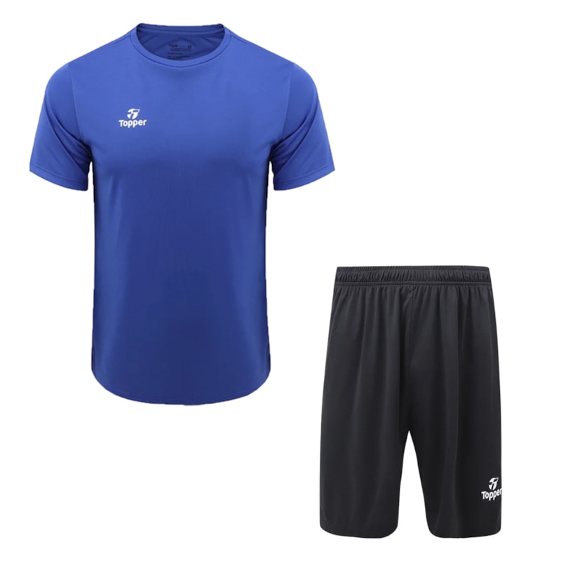 Kit Camiseta + Calção Topper Fut Classic New Juvenil