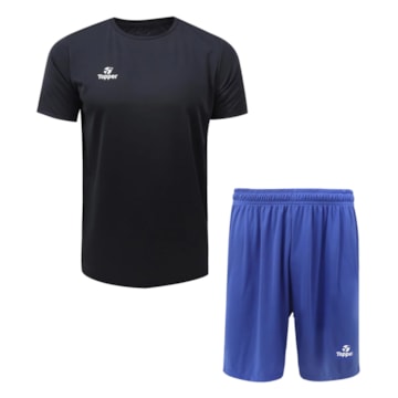 Kit Camiseta + Calção Topper Fut Classic New Juvenil