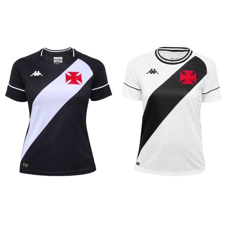 Kit Kappa 2 Camisas Vasco 2020 Home e Away Feminino