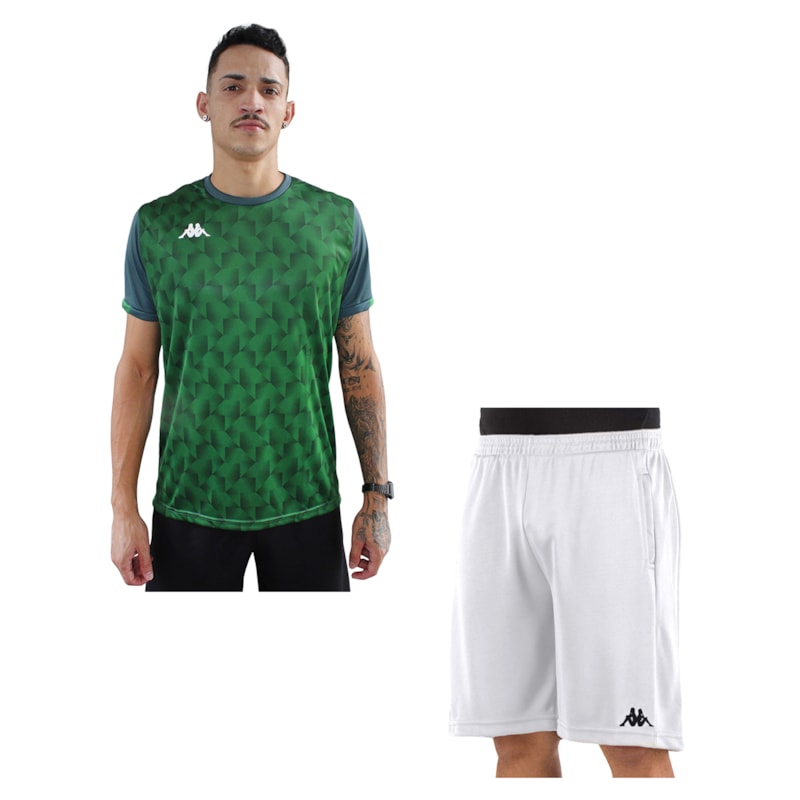 Kit Kappa Camiseta + Bermuda Masculino