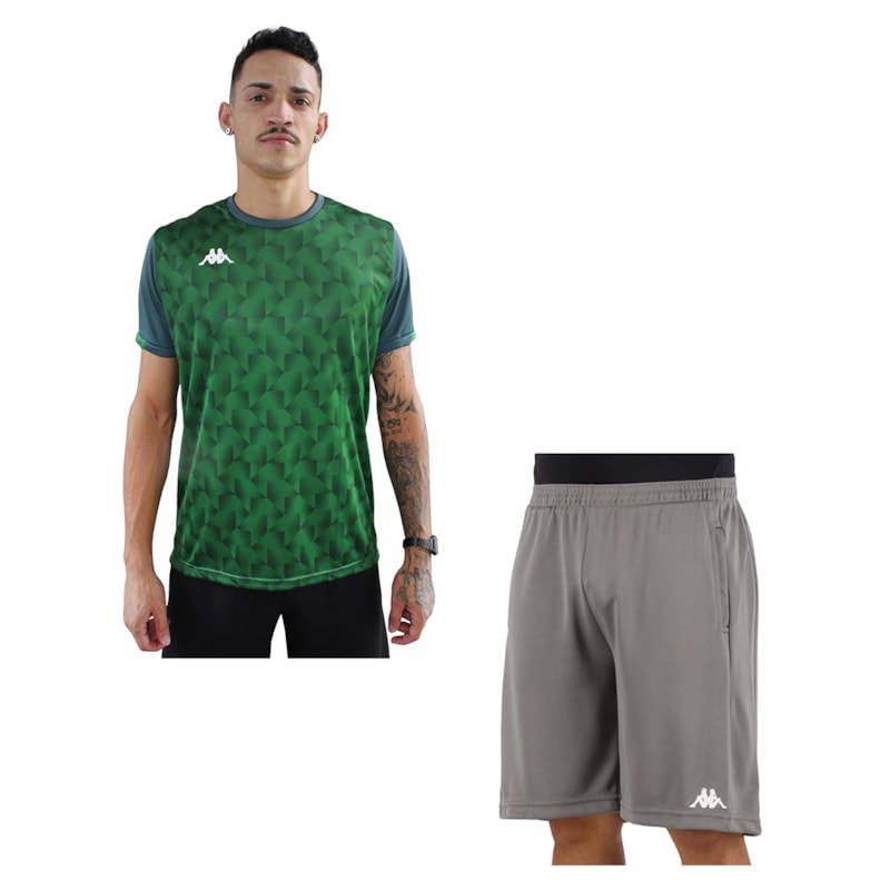 Kit Kappa Camiseta + Bermuda Masculino