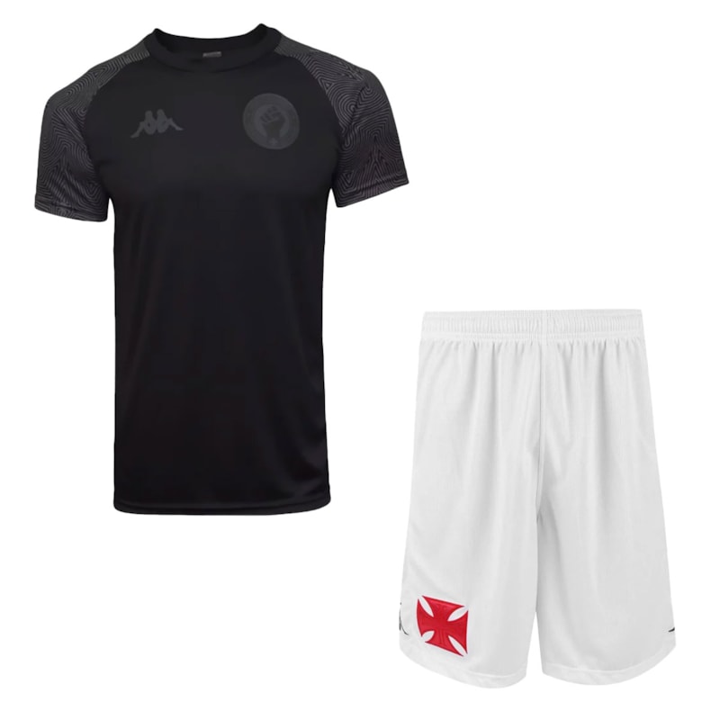Kit Kappa Vasco Camisa R. e Igualdade + Calção II 2020 Masculino Kit Kappa Vasco Camisa R. e Igualdade + Calção II 2020 Masculino