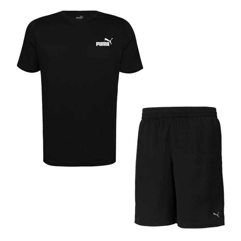 Kit Puma Camiseta Essentials + Short Performance Masculino