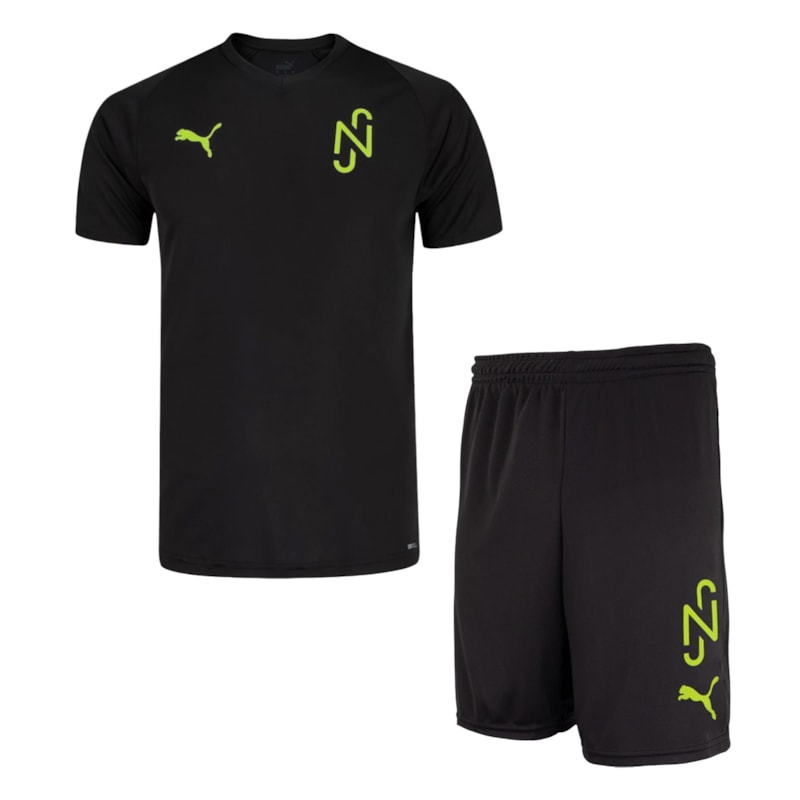 Kit Puma Neymar Jr Camiseta + Calção Teamliga Infantil