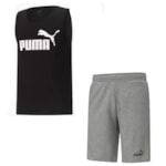 Kit Puma Plus Size Regata + Short Essentials Masculino