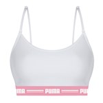 Kit Puma Top Modal Stretch + Calcinha Mini Boxer Feminino - Branco