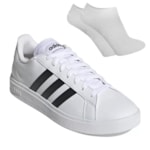 Kit Tênis Adidas Grand Court Base 2.0 Feminino + Par De Meia