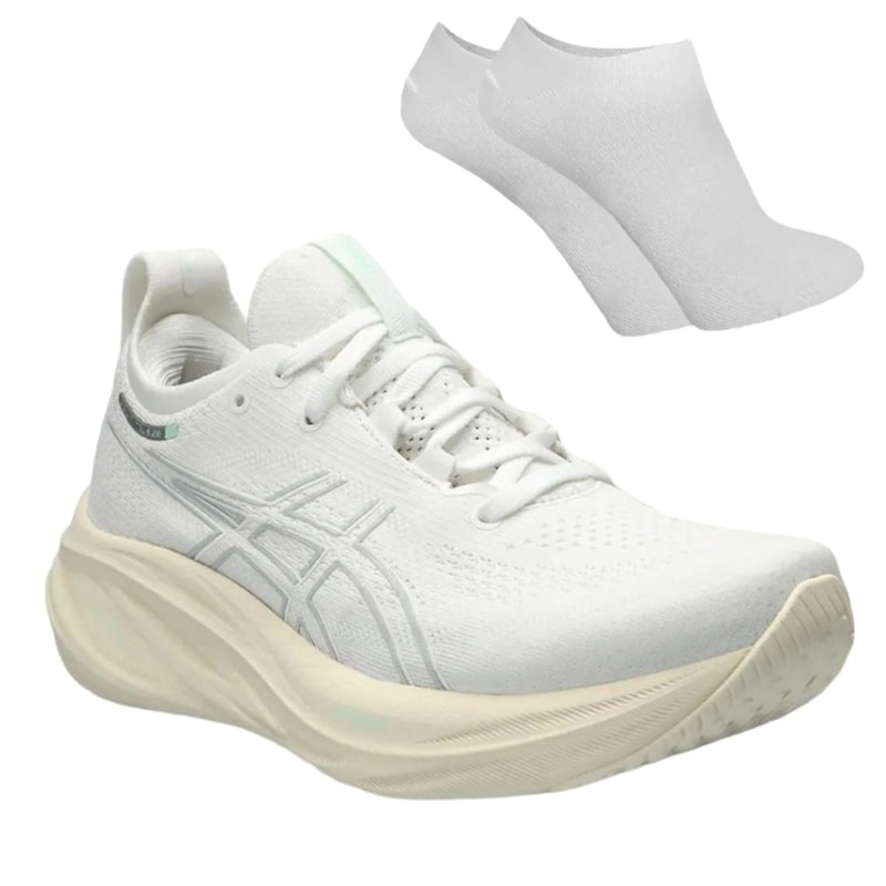 Kit Tênis Asics Gel-Nimbus 26 Feminino + Par de Meia