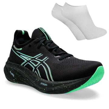 Kit Tênis Asics Gel-Nimbus 26 Masculino + Par De Meia