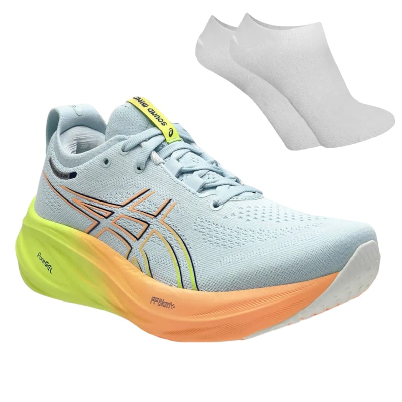 Kit Tênis Asics Gel-Nimbus 26 Paris Feminino + Par De Meia