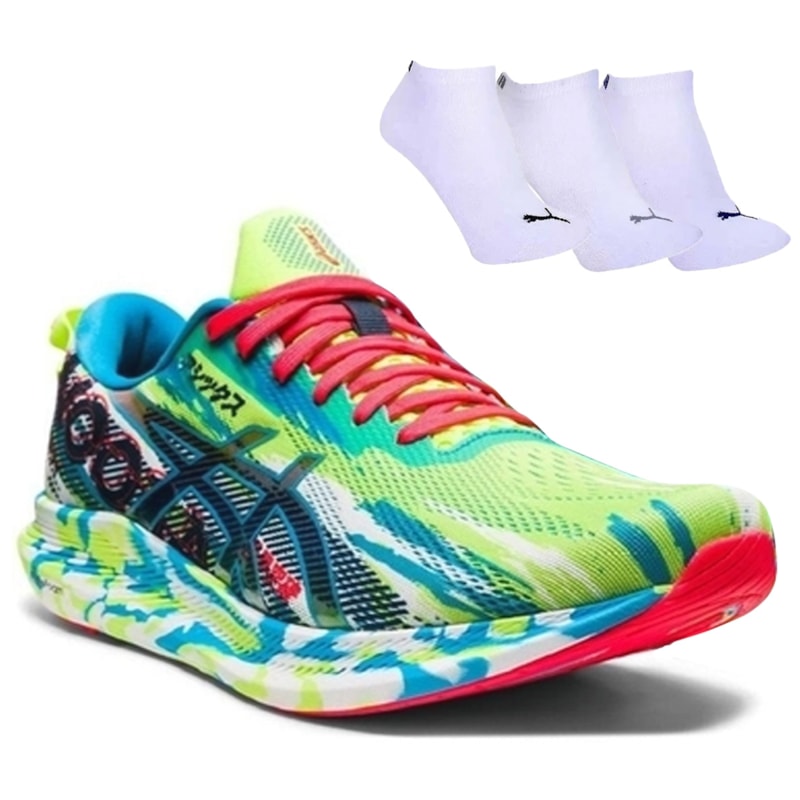 Kit Tênis Asics Noosa Tri 13 Masculino + 3 Pares de Meia Kit Tênis Asics Noosa Tri 13 Masculino + 3 Pares de Meia