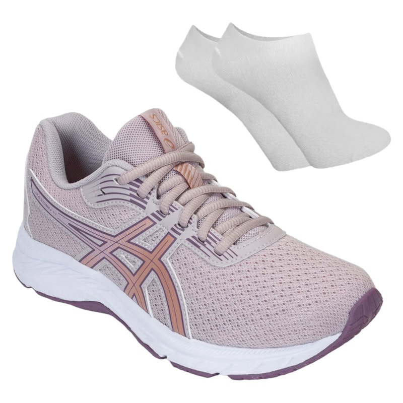 Kit Tênis Asics Raiden 4 Feminino + Par De Meia