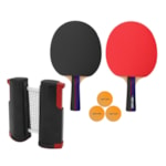 Kit Tênis de Mesa Sensei 2 Raquetes 3 Bolas + Rede