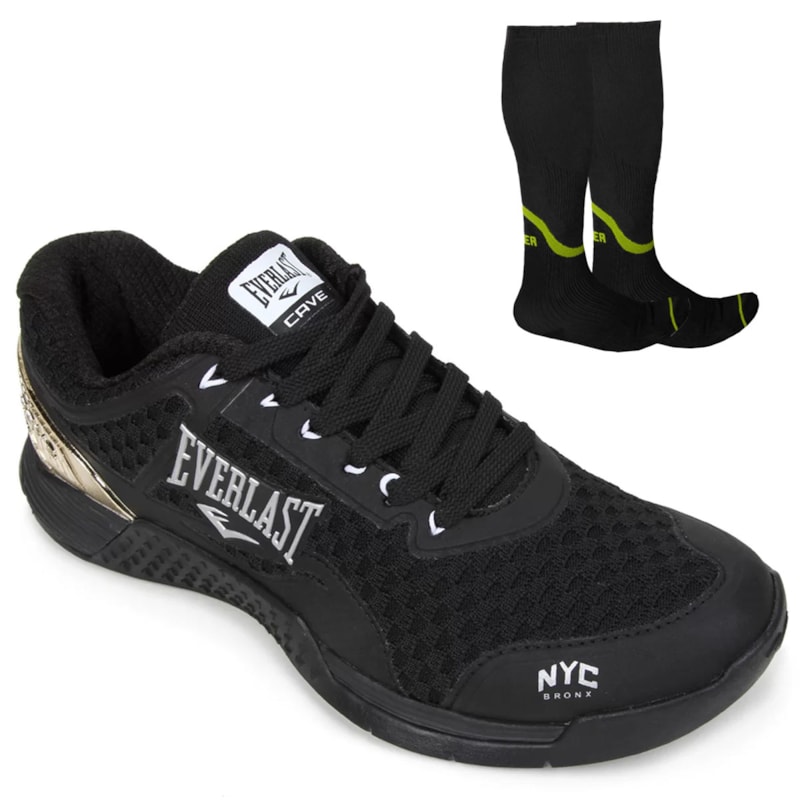 Kit Tênis Everlast Cave Masculino + Par de Meia de Compressão Kit Tênis Everlast Cave Masculino + Par de Meia de Compressão